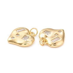 Eco-Friendly Brass Micro Pave Cubic Zirconia Pendants&nbsp;KK-I698-33G