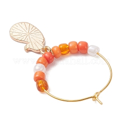 5Pcs 5 Styles Thanksgiving Day Alloy Enamel & Glass Seed Leaf Pumpkin Apple Wine Glass Decorations&nbsp;HJEW-JM04315