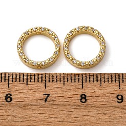 Brass Clear Cubic Zirconia Bead Frame&nbsp;KK-A270-05G
