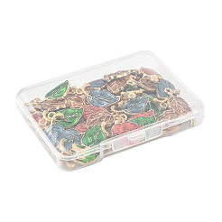 40Pcs 4 Colors Alloy Enamel Pendants&nbsp;ENAM-FS0004-36