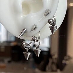 304 Stainless Steel Dangle Stud Earrings&nbsp;FS-WG2B7D5-03