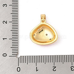 Brass Micro Pave Cubic Zirconia Pendants&nbsp;KK-R100-12G-01