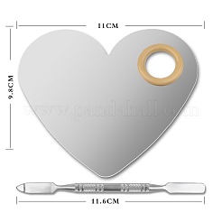 Stainless Steel Color Palette and Double Head Spoon Palette Spatulas Stick Rod&nbsp;MRMJ-G001-85