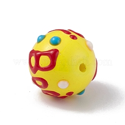 Opaque Painted Glass Beads&nbsp;GLAA-B001-01A