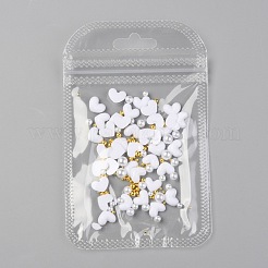 Heart Plastic Cabochons Nail&nbsp;MRMJ-I001-04B-G