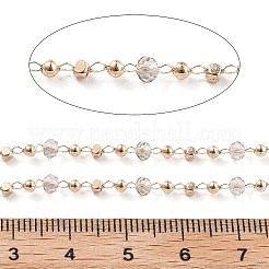 Handmade Brass & Glass Bead Chains&nbsp;CHC-L051-04KCG