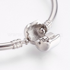 Tarnish Resistant 304 Stainless Steel European Style Bangle Making&nbsp;BJEW-I267-001C