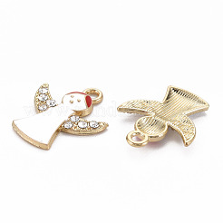Alloy Enamel Pendants&nbsp;X-ENAM-N055-020B-NR