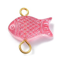 Spray Painted Transparent Glass Connector Charms&nbsp;PALLOY-JF02118