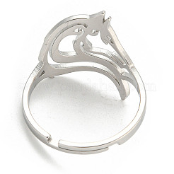 Non-Tarnish 304 Stainless Steel Rings&nbsp;RJEW-R142-02P