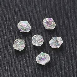 Bicone AB Color Plated Eco-Friendly Transparent Acrylic Beads&nbsp;TACR-A003-4mm-22