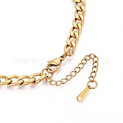 6MM 304 Stainless Steel Cuban Link Chain Necklaces&nbsp;NJEW-N058-11G