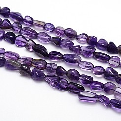 Natural Amethyst Nuggets Bead Strands&nbsp;G-O048-01