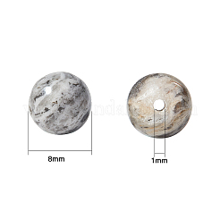 Natural Map Stone/Picasso Stone/Picasso Jasper Beads Strands&nbsp;G-OC0001-04