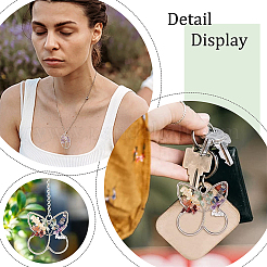 6Pcs 6 Styles Natural Amethyst Copper Wire Wrapped Chip Big Pendants&nbsp;G-PH0002-16