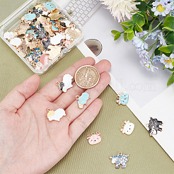 60Pcs 12 Style Alloy Enamel Pendants&nbsp;ENAM-PH0002-77