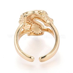 Brass Micro Pave Cubic Zirconia Cuff Open Rings&nbsp;KK-T080-36G