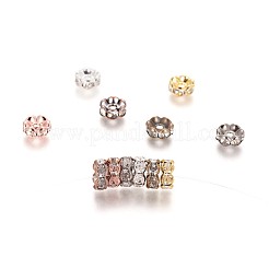Brass Rhinestone Spacer Beads&nbsp;RB-JP0002-08