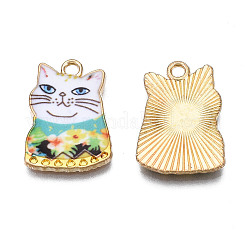 Rack Plating Alloy Enamel Pendants&nbsp;X-ENAM-T011-144A