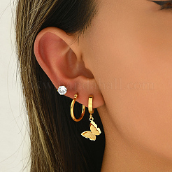 Stainless Steel Butterfly Earrings Sets&nbsp;LS-NG9755