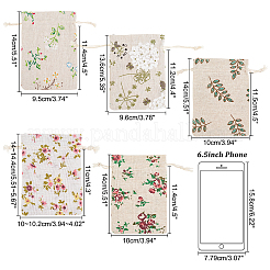 40Pcs 5 Styles Packing Pouches Drawstring Bags&nbsp;ABAG-PH0001-22
