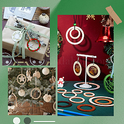 200Pcs 5 Styles Laser Cut Wood Shapes&nbsp;WOOD-SP0001-18