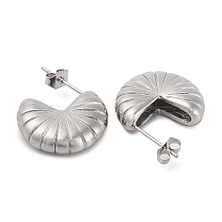 Non-Tarnish Flower Shape 304 Stainless Steel Stud Earrings&nbsp;EJEW-K259-01P