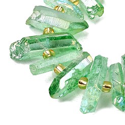 Electroplated Natural Quartz Crystal Beads Strands&nbsp;G-F800-F16