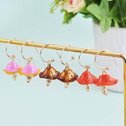 Enamel Mushroom Dangle Stud Earrings&nbsp;JE987E