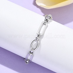 304 Stainless Steel Oval Link Anklets for Women&nbsp;AJEW-U025-01P
