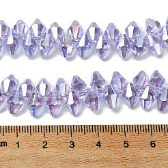 Transparent Electroplate Glass Beads Strands&nbsp;GLAA-K064-06A-AB04