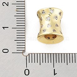 Rack Plating Brass Micro Pave Cubic Zirconia Beads&nbsp;KK-P247-17B-G