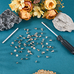 100 Bags Alloy Spiked Cone Rivets for Bag Decoration&nbsp;FIND-CL0002-06P