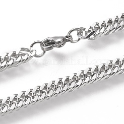 Non-Tarnish 201 Stainless Steel Cuban Link Chain Necklaces&nbsp;NJEW-I238-10P