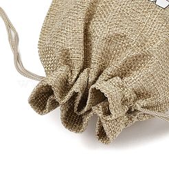 Christmas Printed Burlap Packing Pouches Drawstring Bags&nbsp;ABAG-Q053-02B-03
