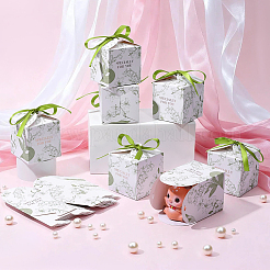 Flower Printed Paper Candy Boxes with Ribbon&nbsp;CON-WH0089-270A