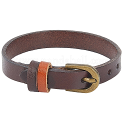 Cattlehide Adjustable Bracelets for Men Women&nbsp;BJEW-WH20001-06C