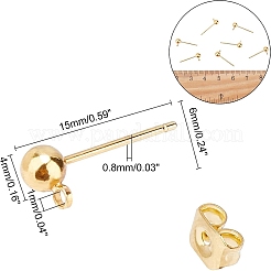 20Pcs Brass Post Earring Findings&nbsp;KK-PH0001-78