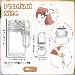 40Pcs Glass Home Storage Bottles&nbsp;AJEW-OC0015-48P
