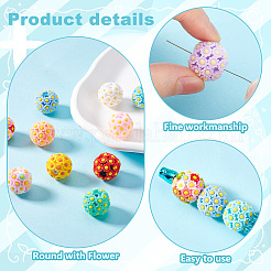 12Pcs 12 Colors Opaque Acrylic Beads&nbsp;KY-PH0001-99