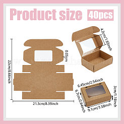 Foldable Creative Kraft Paper Mailer Boxes with Visible Window&nbsp;CON-WH0113-08A-02