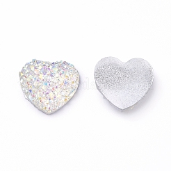 Shining Druzy Resin Cabochons&nbsp;RESI-WH0008-30K