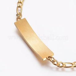 Ion Plating(IP) Couples 304 Stainless Steel ID Bracelets Sets&nbsp;BJEW-I283-08