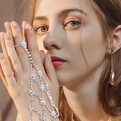 2Pcs 2 Style Crystal Rhinestone Tennis Ring Bracelet&nbsp;BJEW-AN0001-11