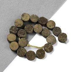 Electroplated Natural Druzy Agate Beads Strands&nbsp;G-M433-01C