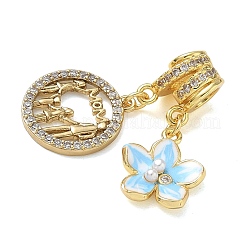 Mother's Day Brass Micro Pave Clear Cubic Zirconia Pendants&nbsp;CU-CBA4231-02D-G