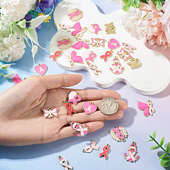 50Pcs 10 Styles Alloy Enamel Pendants&nbsp;ENAM-TA0003-90