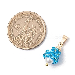 Glass Seed Beaded Teardrop Pendants&nbsp;PALLOY-MZ00637