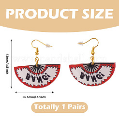 1 Pairs Acrylic Fan Dangle Earrings&nbsp;EJEW-TADJ0001-01