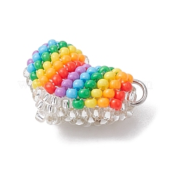 Seed Beads Beaded Charms&nbsp;PALLOY-MZ00367